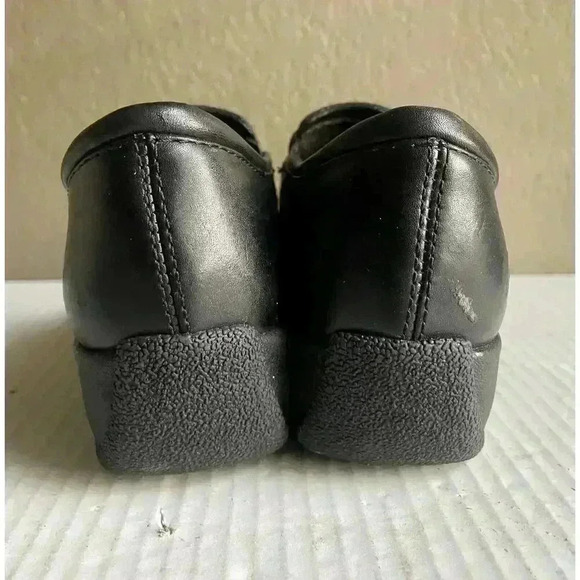 Clarks Leather Black Side Zip Slip Comfort Loafers 73885 Women’s Size 6 M - Picture 7 of 10